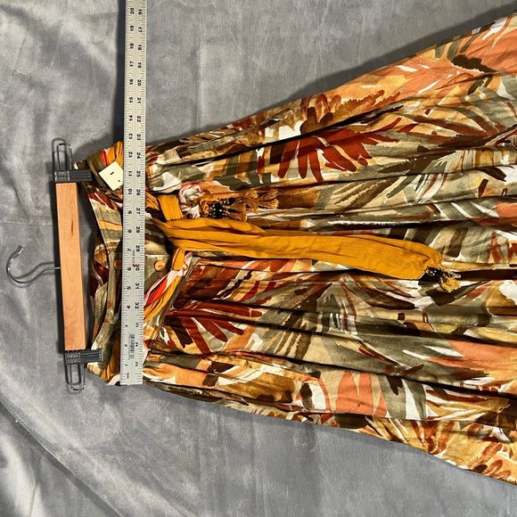 ESCADA VINTAGE 90s Boho Tropical Corset Maxi Skirt Sz 34/ Small - Picture 9 of 9